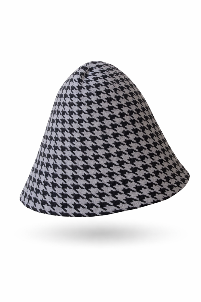 Cône laine pieds de poule