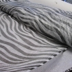 1M tissu sisal tigre noir/blanc